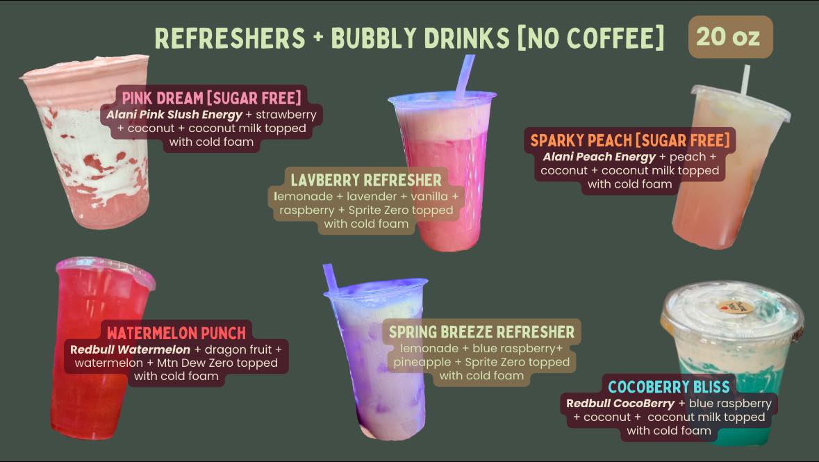VC Coffee Refreshers And Bubbly Drinks